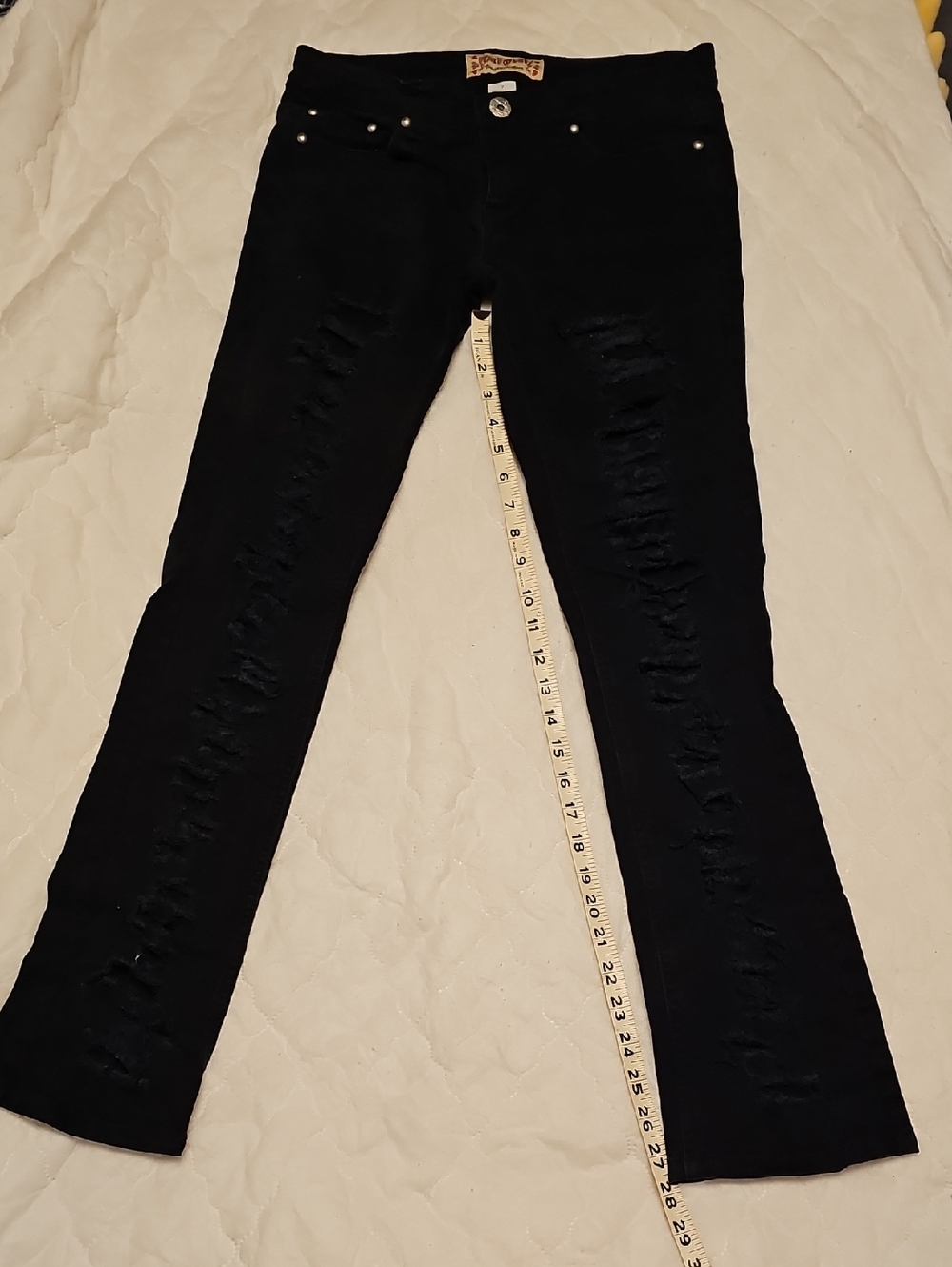 Peace Love World Black Distressed Skinny Jeans